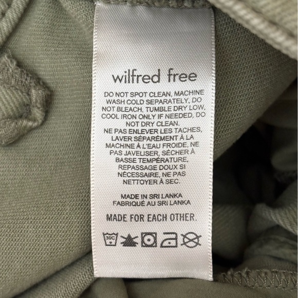Aritzia Wilfred Free Modern Cargo Pants Storm Green 16 - Cotton Stretch Khaki - Picture 10 of 12